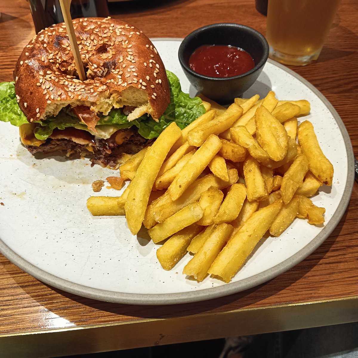 Pre-footy wagyu burger. #footyfood