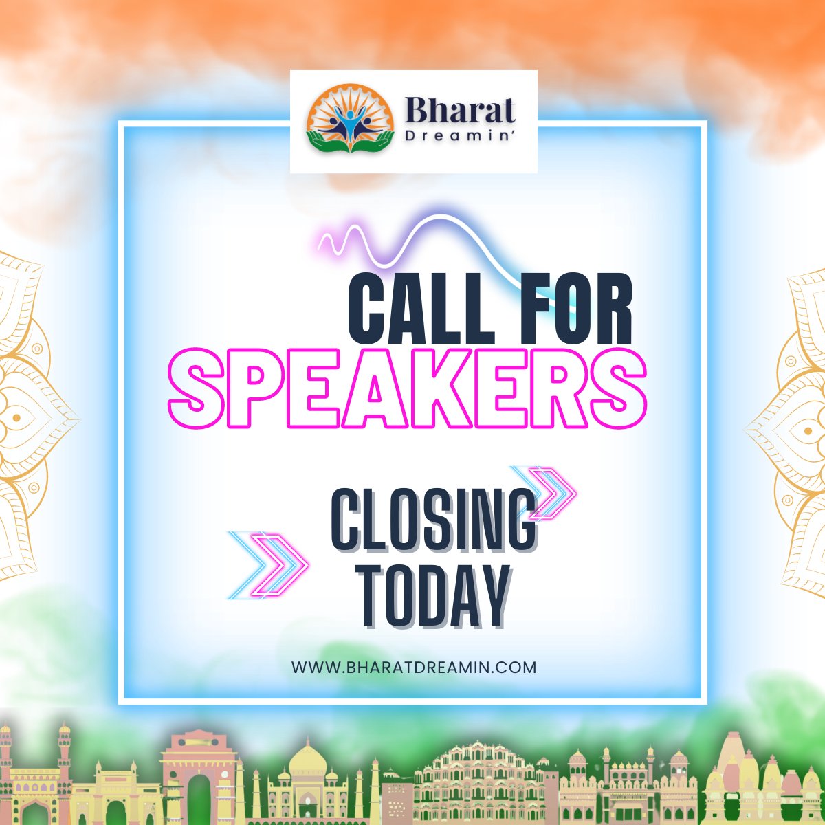 🎤📅 Friendly reminder to all experts and passionate speakers: the deadline to submit your session is today, May 12th. 🎤 Submit your topic before 10 pm IST: docs.google.com/forms/d/e/1FAI… bharatdreamin.com #bharatdreamin #trailblazercommunity