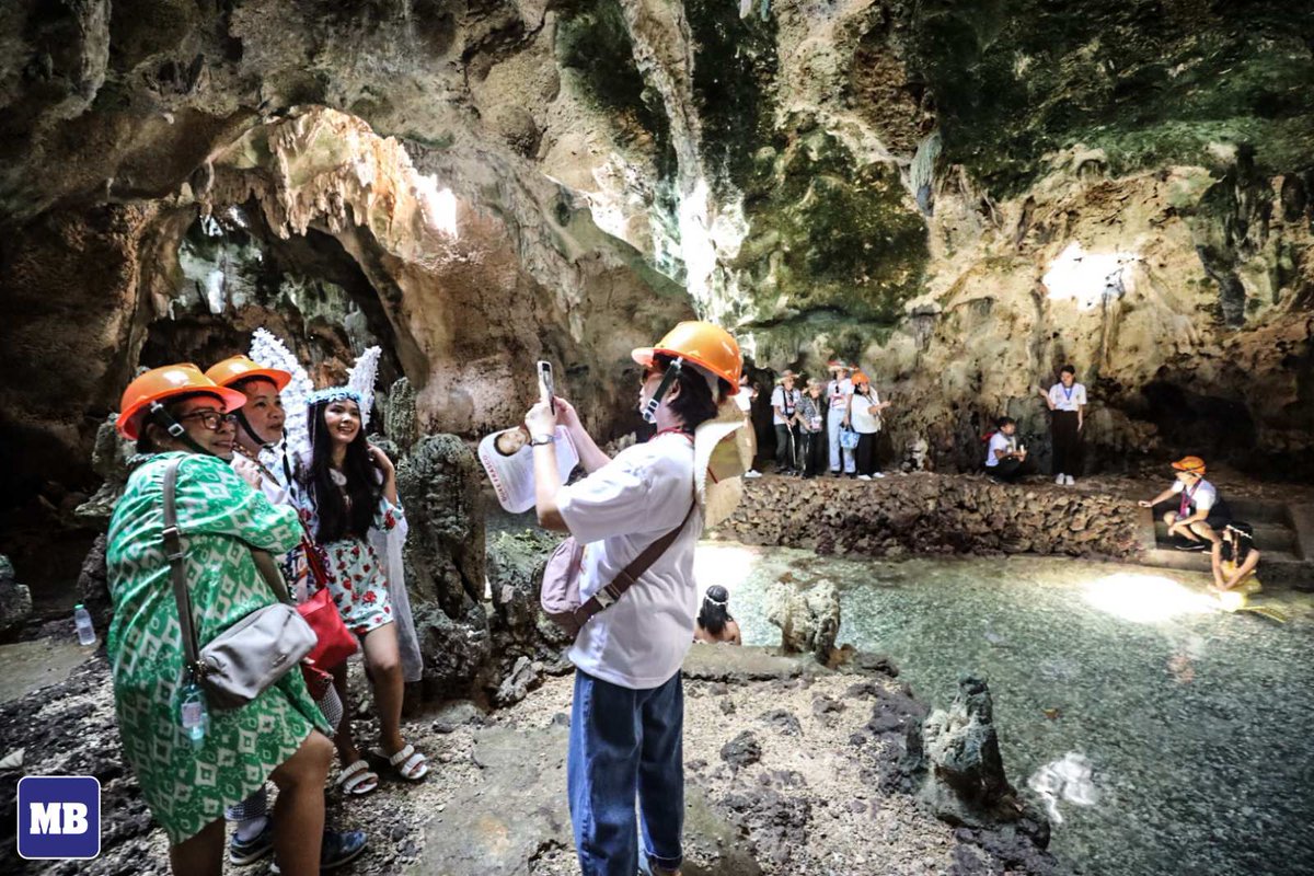 LOOK: Tourists enjoy the scenery inside Bukilat Cave in the Municipality of Tudela on Camotes Island as part of the venue for Suroy Suroy Sugbo Enchanting One Camotes, where tourists explore the island's tourist spots for two days from May 11 to 12, 2024.

Suroy Suroy Sugbo is…