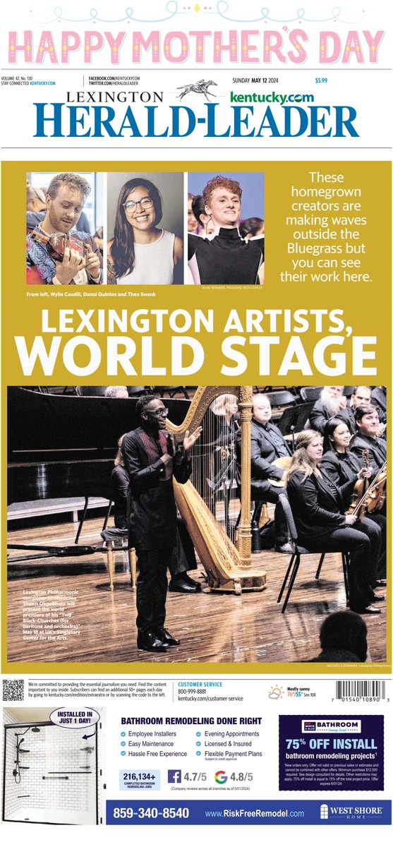 🇺🇸 Lexington Artists, World Stage ▫These homegrown creators are making waves outside the Bluegrass hut you can see their work here #frontpagestoday #USA @heraldleader 🇺🇸