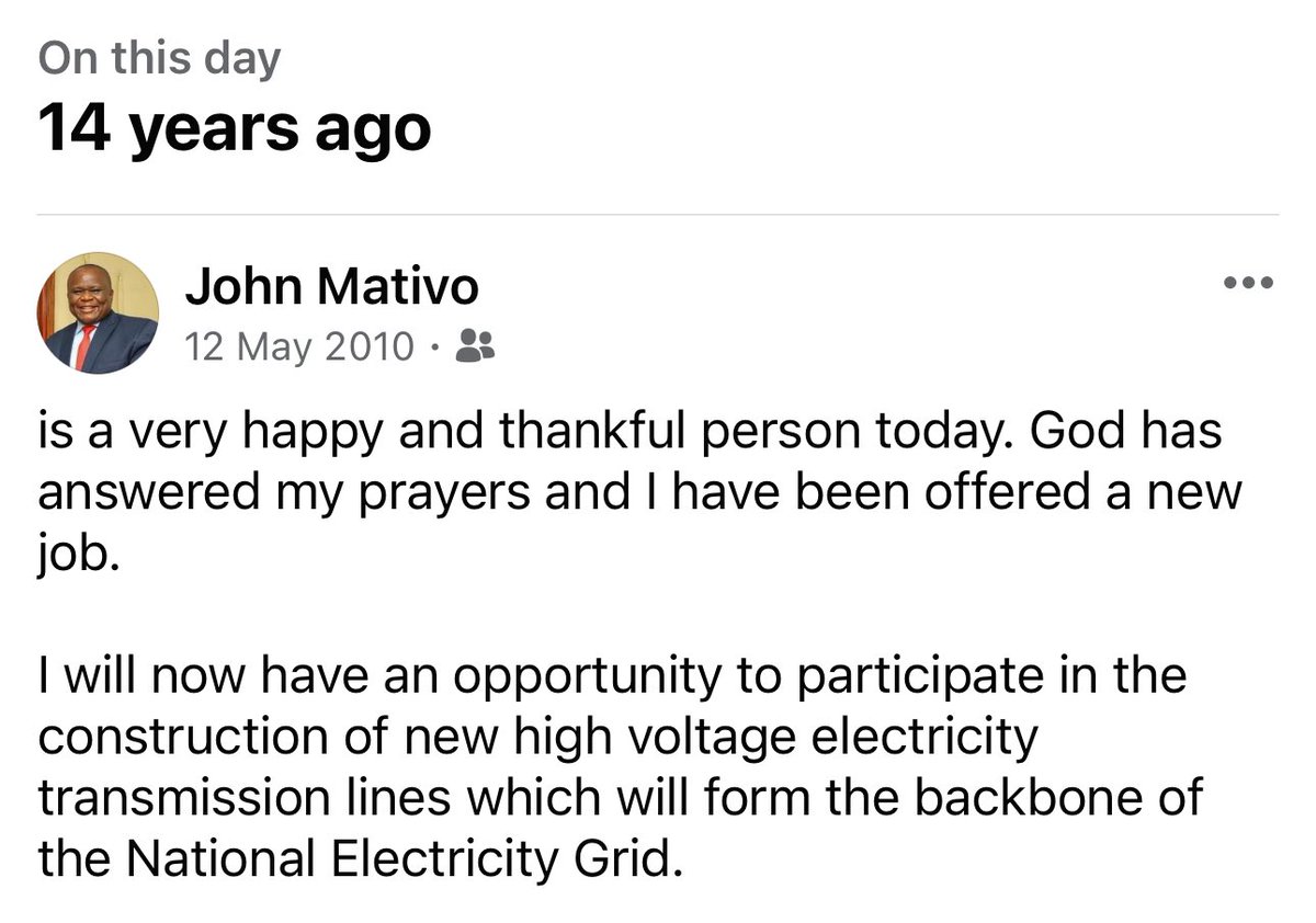 14 years ago my passion for building the backbone of the National Electricity Grid started. 

……the passion continues!

The journey continues😎
#ImprovingAccess
#QualityPower
#AdequatePower