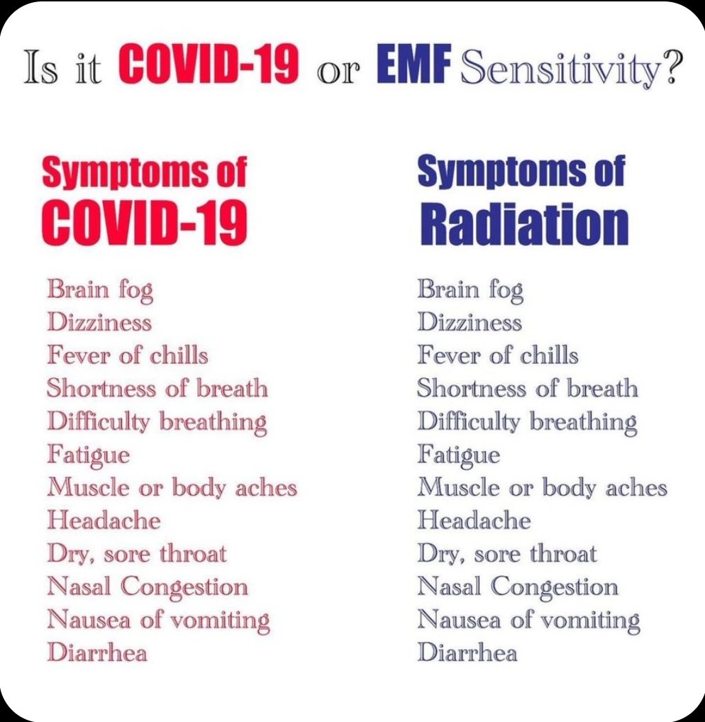 Plenty of medical and scientific proof that covid19 never existed and the illness is caused by WiFi and 5G radiation.