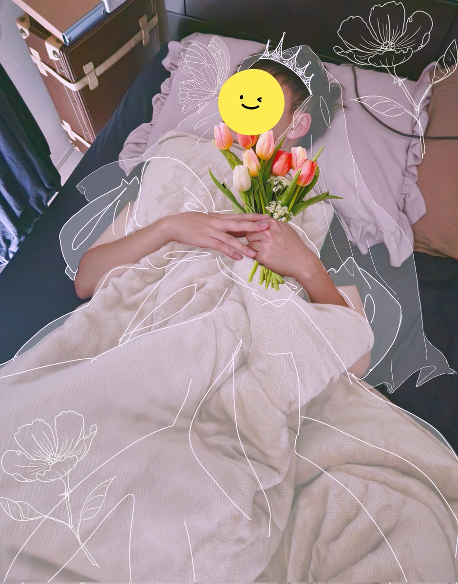 solo dress holding male focus flower lying indoors  illustration images