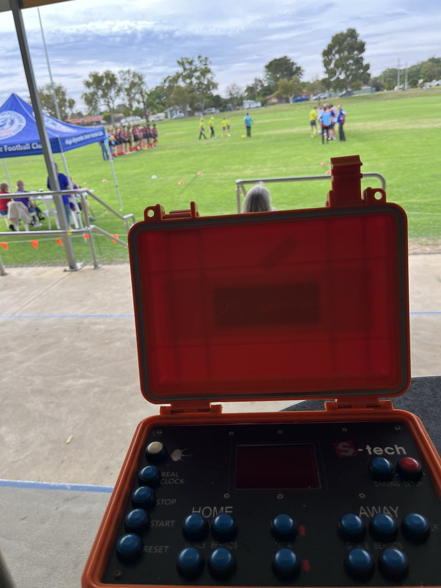 Umpires appreciation round for @WAFCCentral Junior game, back to scoreboard and official timer keeping duties, easy with modern gadgets when they don’t fail 🤞🏉, some very impressive up and upcoming Year 12s footballers playing #community #Juniorsports