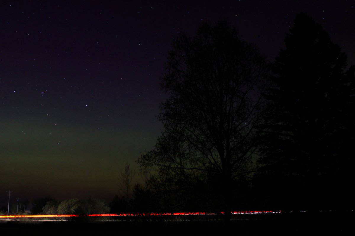 My favorite shot from tonight was an accident. It's funny how that happens sometimes. . . #northernlights #auroraborealis #saturdaynight #saturdaynightsalright #lighttrails #night #nightphotography #nightsky #michiganphotographer #cheboygan #canon #canonusa #happyaccident