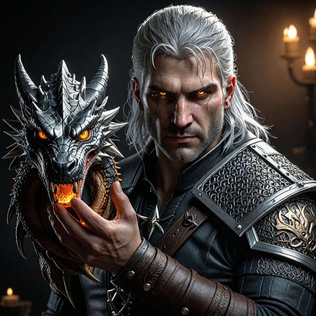 Dragon Image created by an AI Art Generator ℍ𝕠𝕥𝕡𝕠𝕥 #Geralt #TheWitcher #GeraltOfRivia