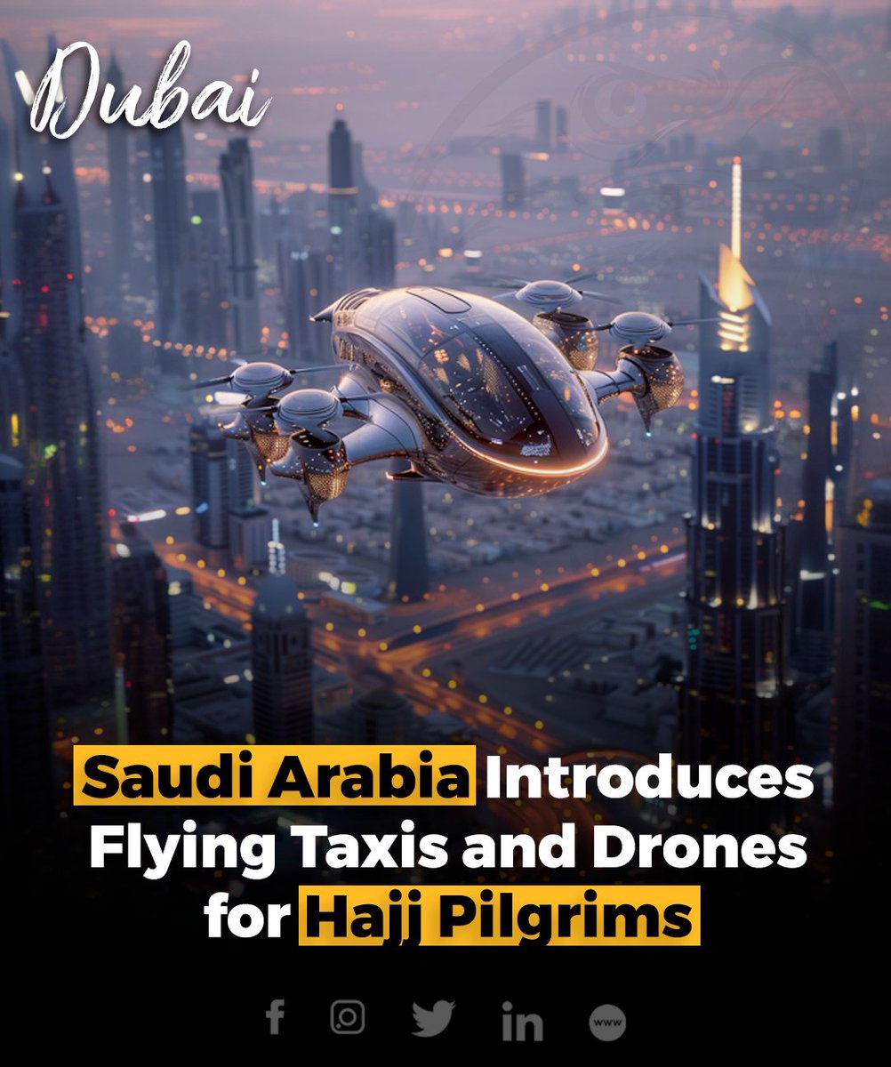 Saudi Arabia has introduced flying taxis and drones for pilgrims visiting during the Hajj season this year. 

#Saudiarabia #Airtaxi #Hajj #Pilgrims #Drones #Flyingtaxi