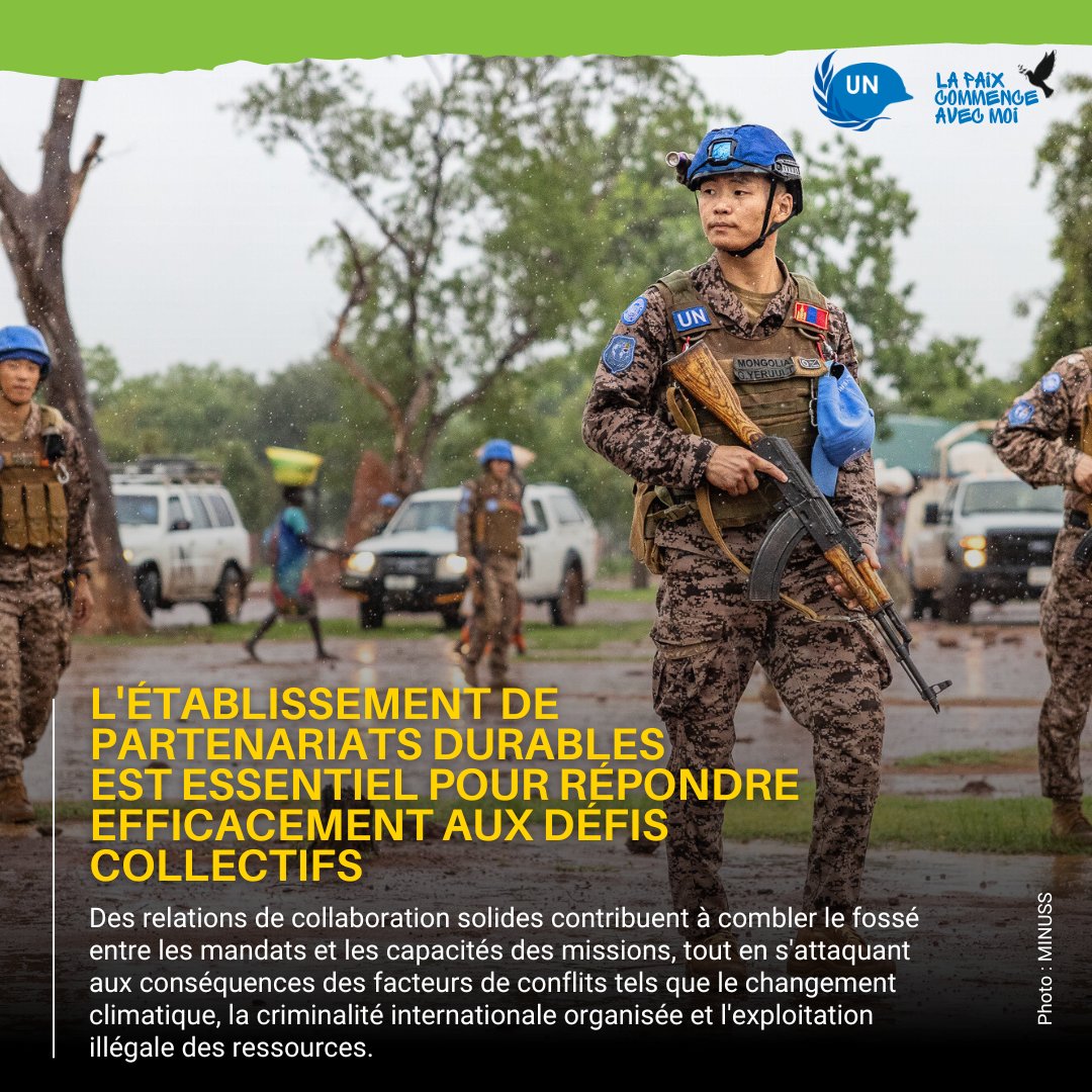 Les opérations de maintien de la paix d'@ONU_fr ont besoin du soutien des États Membres pour disposer de la formation, de l'équipement et des mandats nécessaires afin de faire face aux défis émergents. Ce n'est qu'ensemble que nous pouvons construire un avenir meilleur. #PKDay
