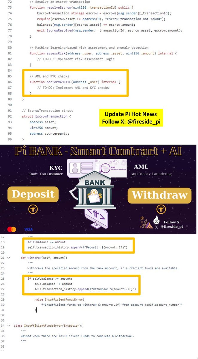 okere_eberechi's tweet image. 🔥 HOT NEWS | @PiCoreTeam 📢 PiBank 🏦 complies with international laws on #AML and #KYC in #Deposit and #Withdraw Pi. Integrate many other blockchains ready for Open Network. 🚀

🎉Many evidences show that PiBank has been integrating many other blockchains such as BTC, ETH,...