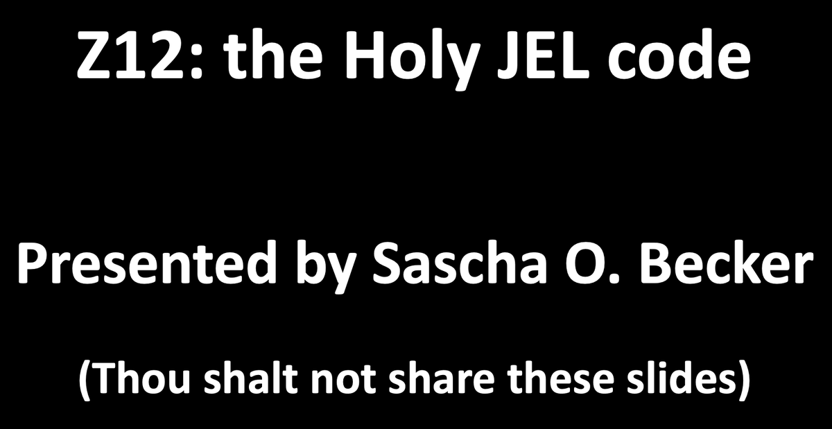 My colleague @doquocanh asked me to give a 60-minute overview of the Economics of Religion. He wanted me, in particular, to highlight what I see as gaps. Let me share some slides, based on two pieces written with @jaredcrubin and Ludger @Woessmann 🧵 (1/N)