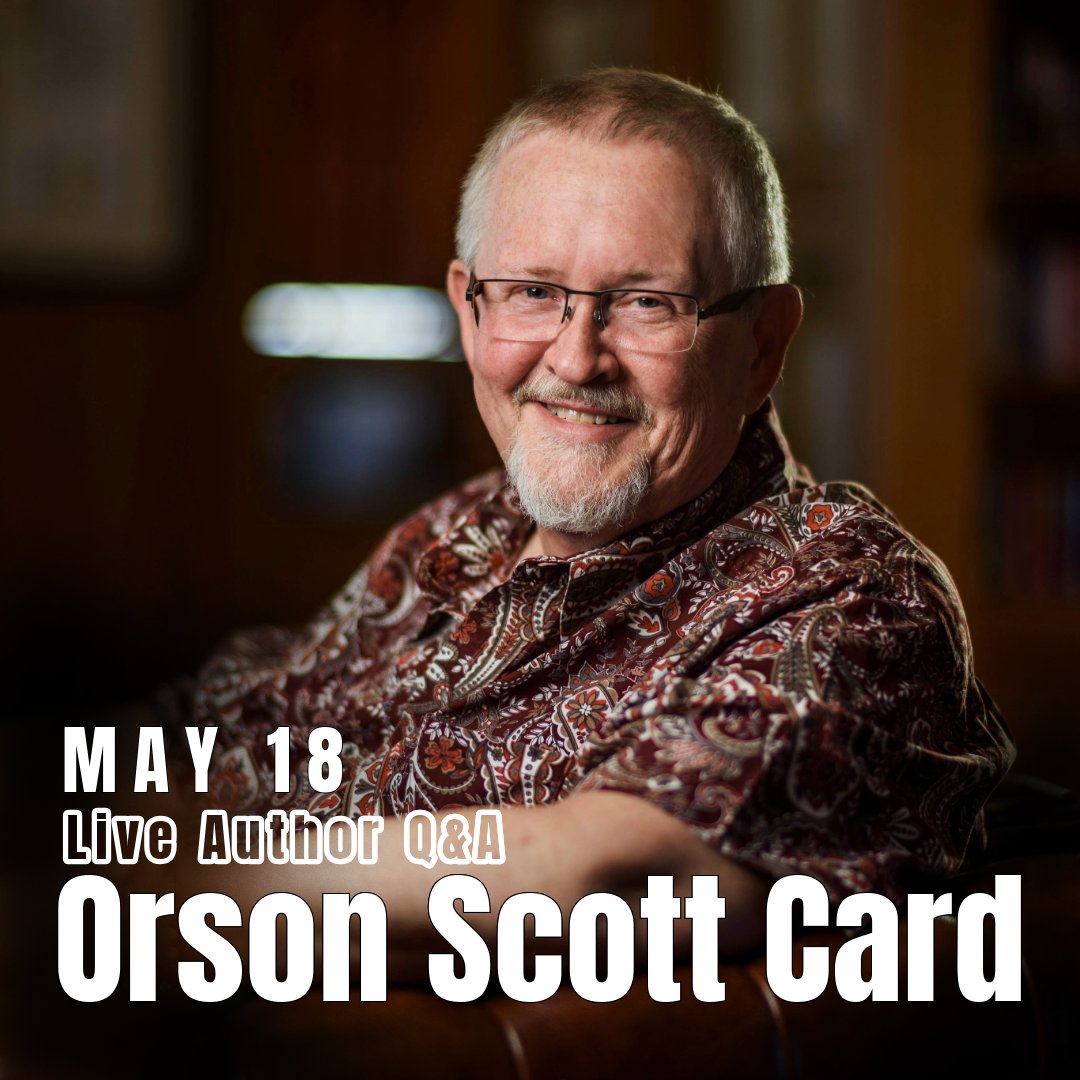 You are invited to the #LRonHubbard Presents #WritersOfTheFuture judge, author of #EndersGame, and legend #OrsonScottCard’s 2-hour-long live Q&A on writing, Saturday, May 18, 2024, on Zoom. Pre-register at bit.ly/LIVEmay18

#WOTF40 #writingworkshop #SubmitYourStory