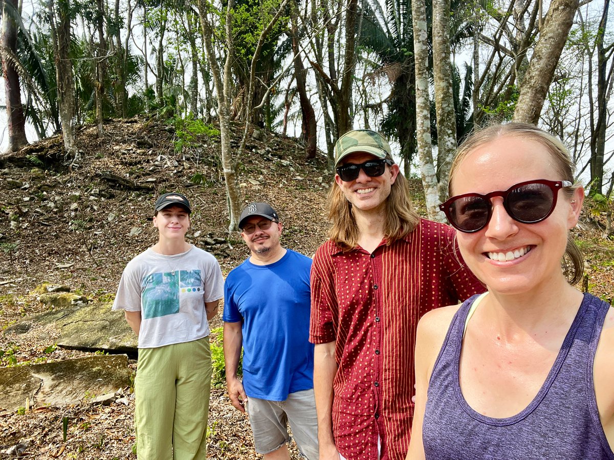 The #TRAILS2024 team visited the Classic #Maya center of Uxbenká today! Uxbenka is ~12km SW of Lubaantun but was founded centuries earlier. During survey we collect ceramics for chronology building of the greater Lubaantun community. #NSFstories @KurlyTlapoyawa @alana_pengilley