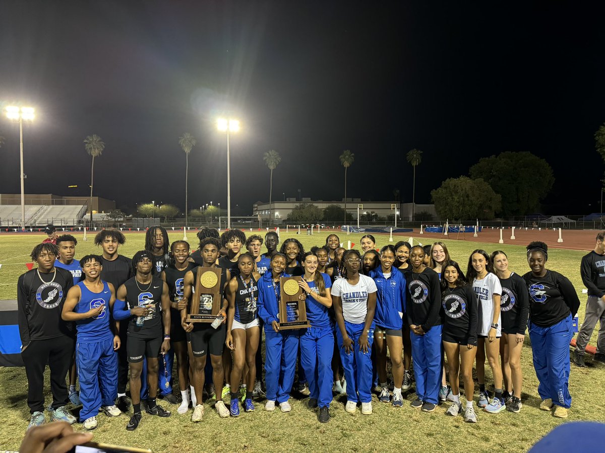 Congratulations to the Boys and Girls Track and Field teams. Both finished in second place tonight at the AIA Open Division Championship.