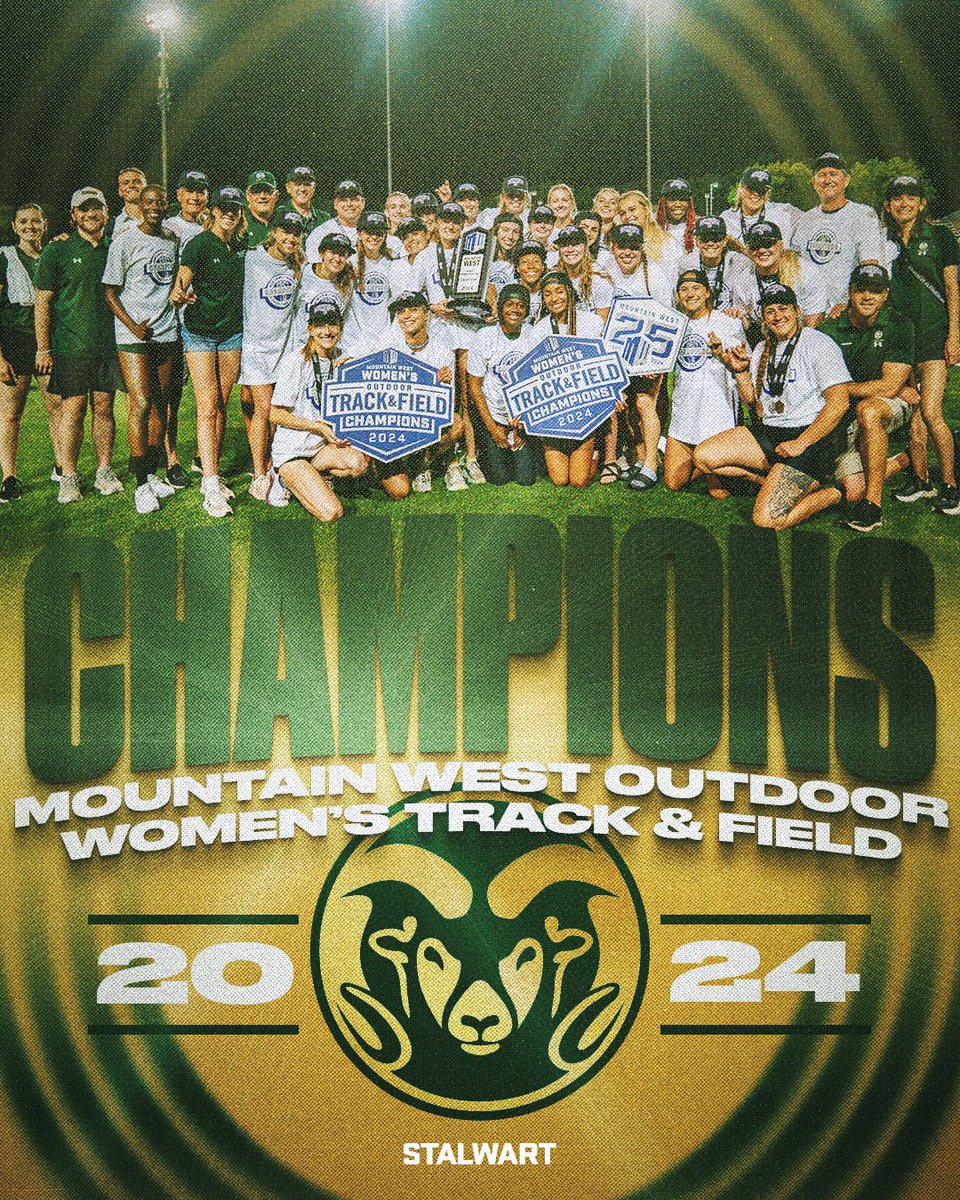 That's 𝗕𝗔𝗖𝗞-𝗧𝗢-𝗕𝗔𝗖𝗞 Women's Outdoor Mountain West Championships for the RAMS! 🏆🐏 A 5⃣-peat across indoor and outdoor! #Stalwart x #CSURams