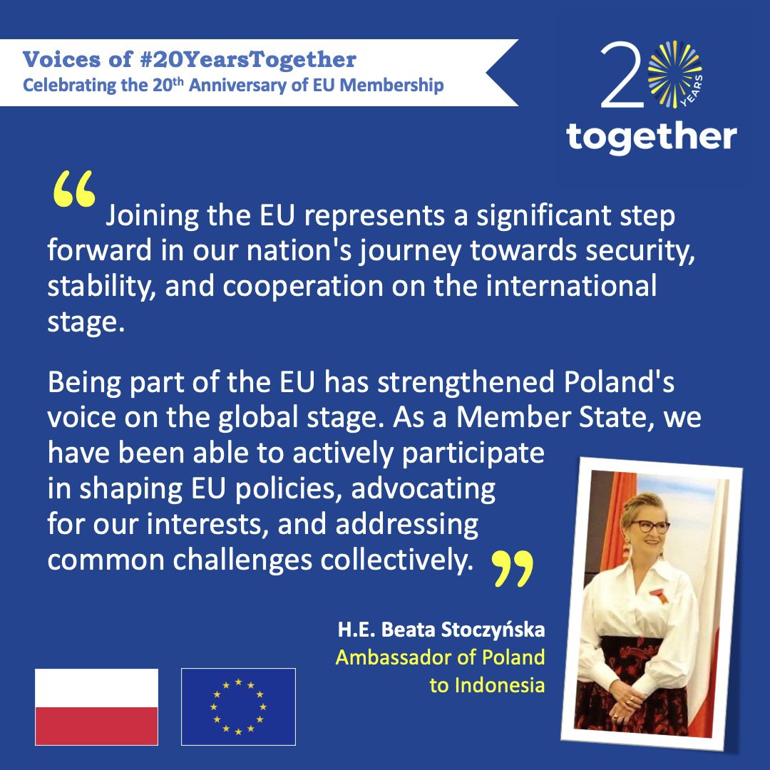 20 Years of Poland 🇵🇱 in the EU 🇪🇺

#20YearsTogether
