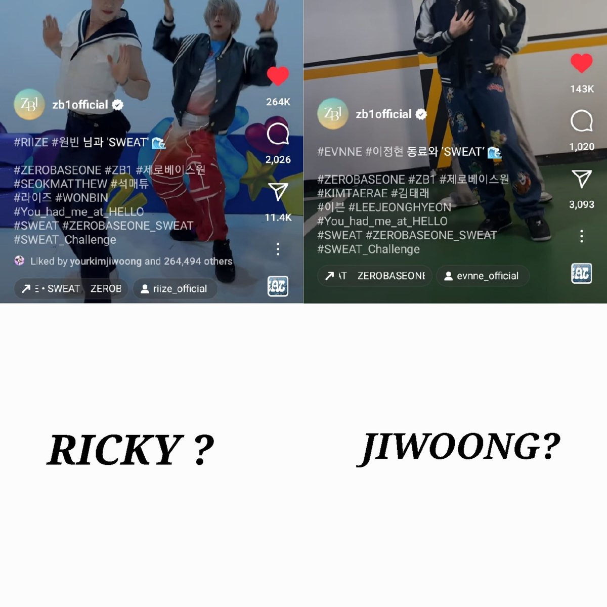 where is minamz sweat challenge with other idols? aren't they promote sweat in 4 music shows too?

#WakeoneTreatRickyFairly
#JiwoongDeservesBetter
#FairTreatmentForJiwoong