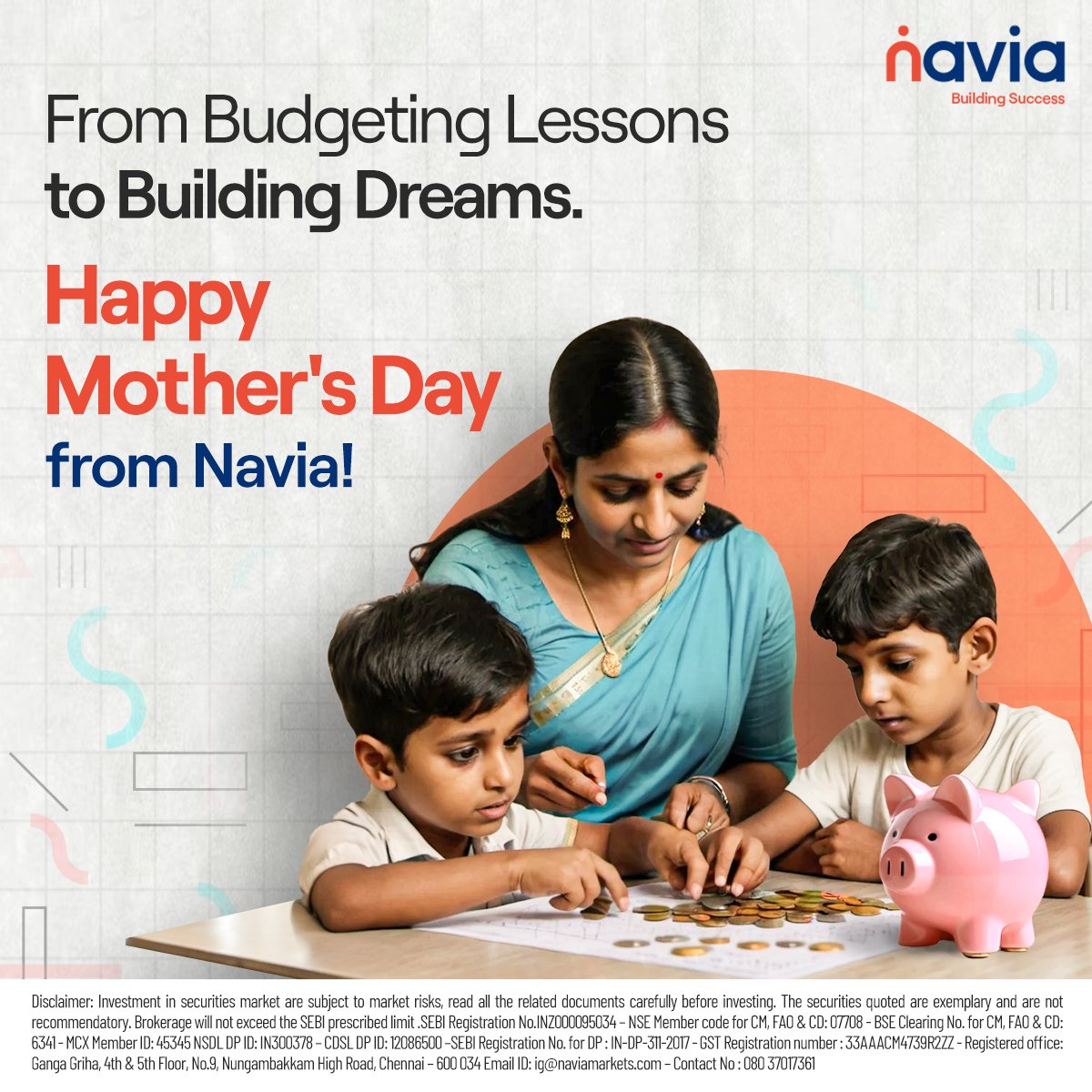From teaching us to save every penny to cheering us on as we chase our biggest dreams, moms are our financial heroes and biggest supporters. Happy Mother's Day to all the incredible moms out there!

#Navia #TrustedTradingPartner #TradeSmart #FinancialFreedom #InvestingJourney