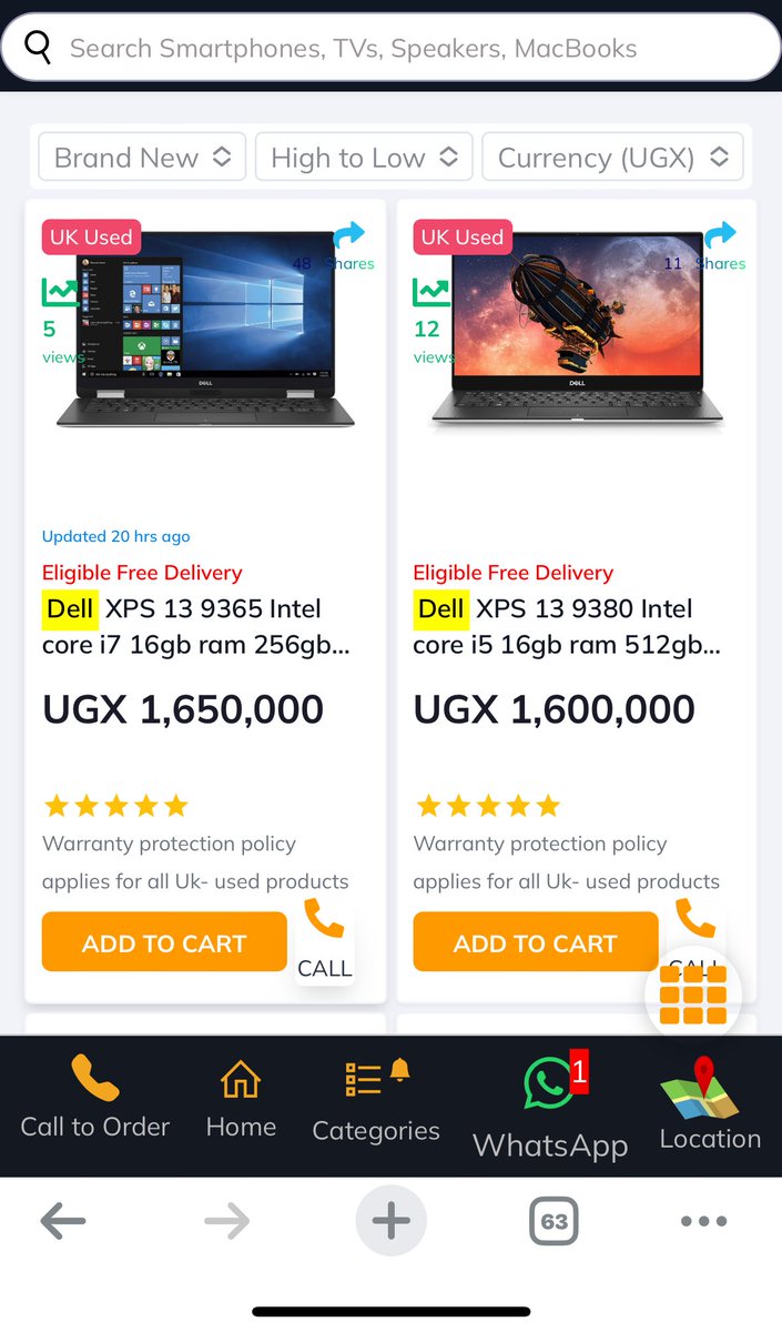 Brand new laptop or UK used???

@mobileshopug got everything you need 
 Today we present Dell XPS laptop
Hotline 0743483719
Website>>>> mobileshop.ug

#MOBILESHOPUG