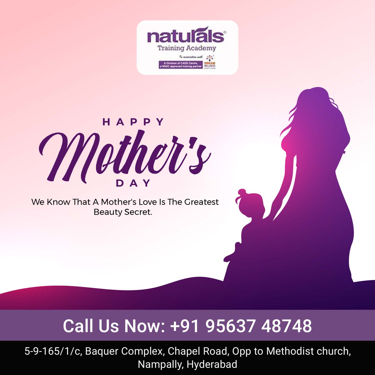 A mother's love is the greatest secret when it comes to discovering the actual meaning of beauty. I'm sending out my sincere wishes for a Happy Mother's Day to all. Contact Us: 95637 48748 visit : naturalsacademy.com #loveformom #momstrong #nta #nampally #hyderabad