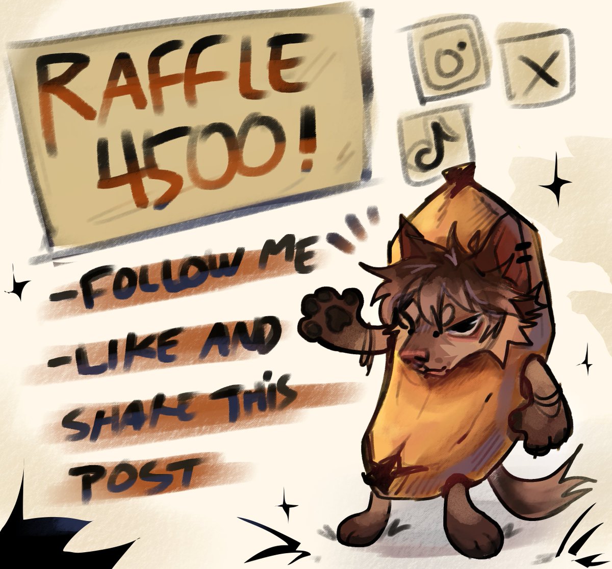 RAFFLE +4500 ( NOW 4600!! )
Requeriments:
-Follow me
-Like and share this post
-Coment " DX " and you will be participating 
Winners get:
1er. Ref sheet
2nd. Full Body
3er. Icon
Ending:
Tomorrow in the afternoon!!