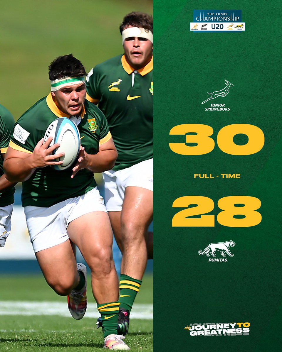 The #JuniorBoks get the job done over Argentina in our final game of the U20 Rugby Championship 🏆

#JourneyToGreatness