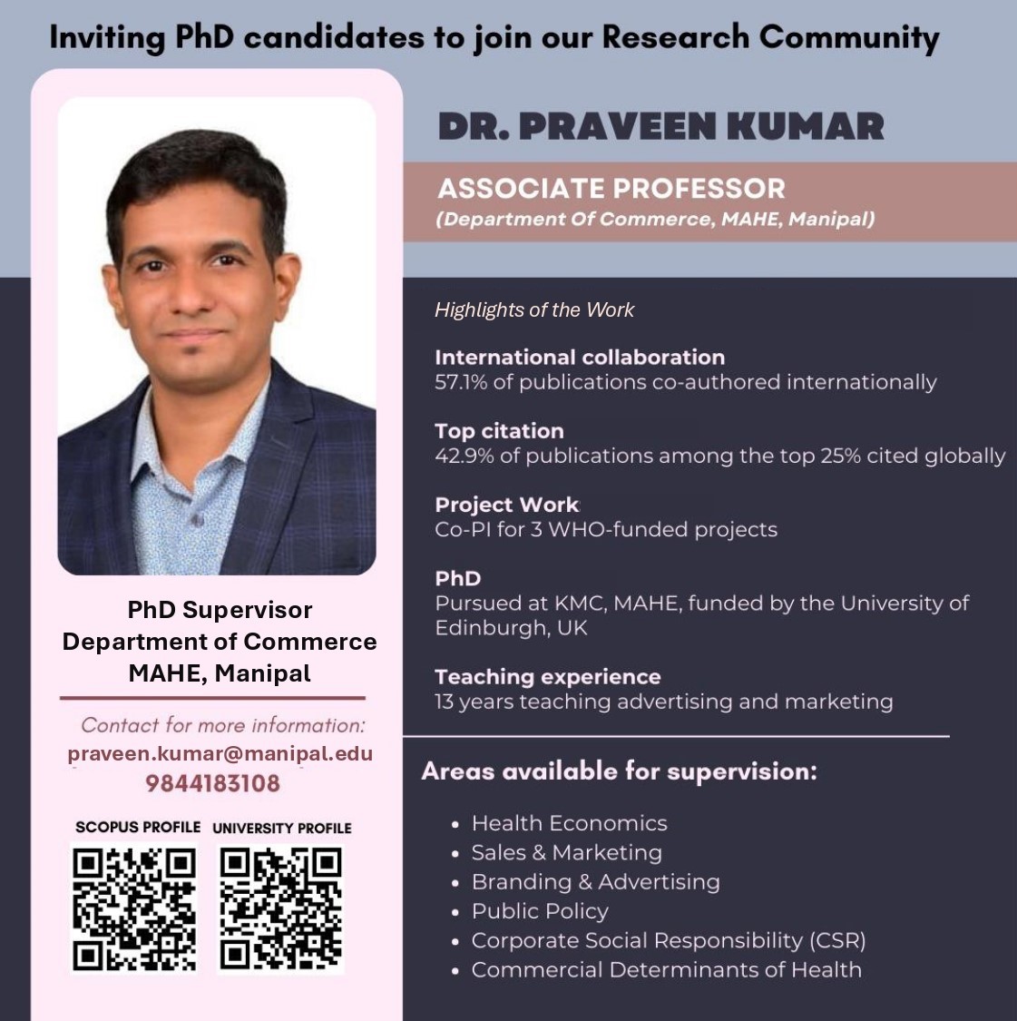 📢 Now Hiring PhD Candidates!  I am open to mentor passionate individuals interested in Marketing, Advertising, Health Economics, &Public Policy. Specifically in Tobacco, Alcohol, CSR, and CDoH.  ! Application deadline: May 25, 2024.
mahephd.azurewebsites.net/#no-back-button