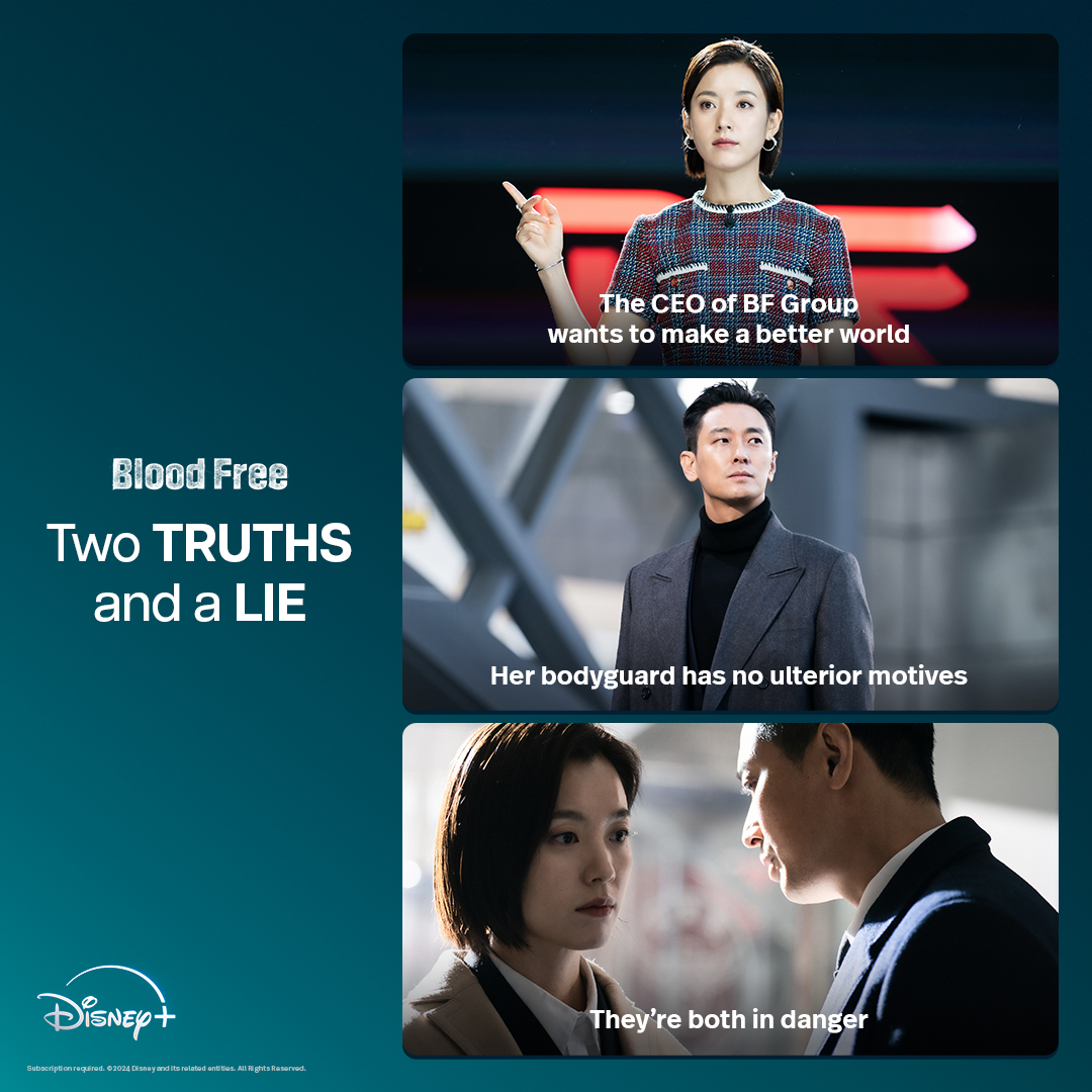 Who should you trust: the enigmatic CEO, the mysterious bodyguard...or neither of them? #BloodFree is now available only on #DisneyPlusPH.