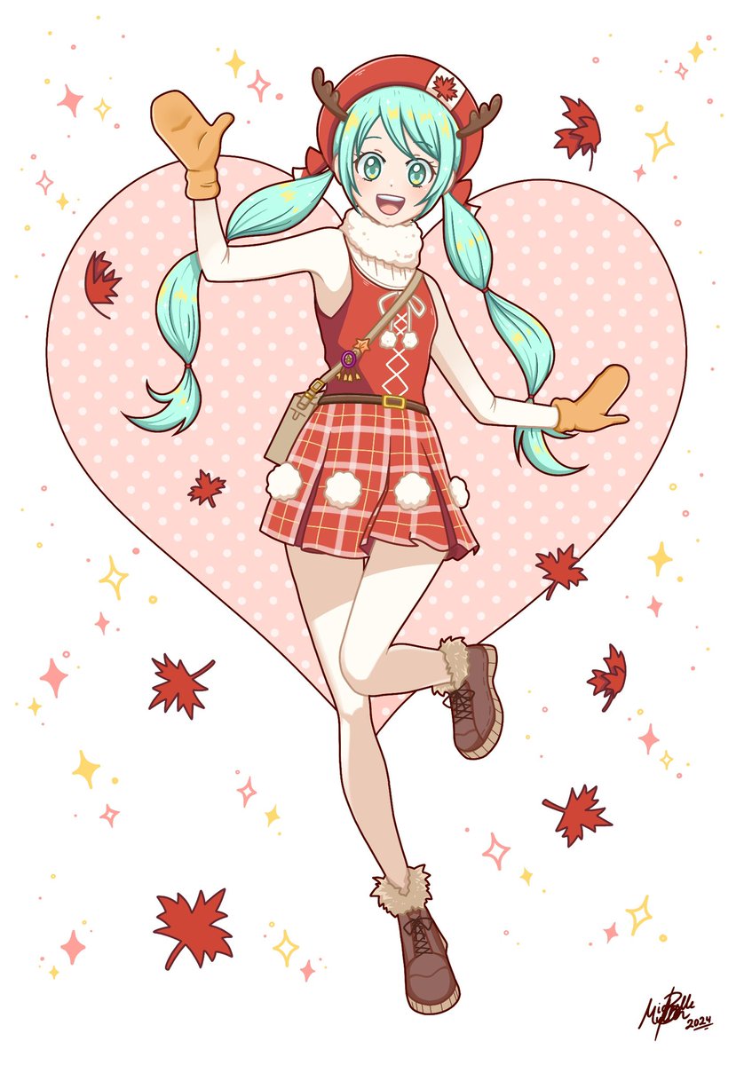 Canadian Miku is finished!! Thank you @1030Aoiyui and @PEK_YVR for giving us such a beautiful Miku design. She makes me feel proud to be Canadian 🍁❤️ 

#MIKUEXPO2024 #初音ミク #HatsuneMiku #VOCALOID