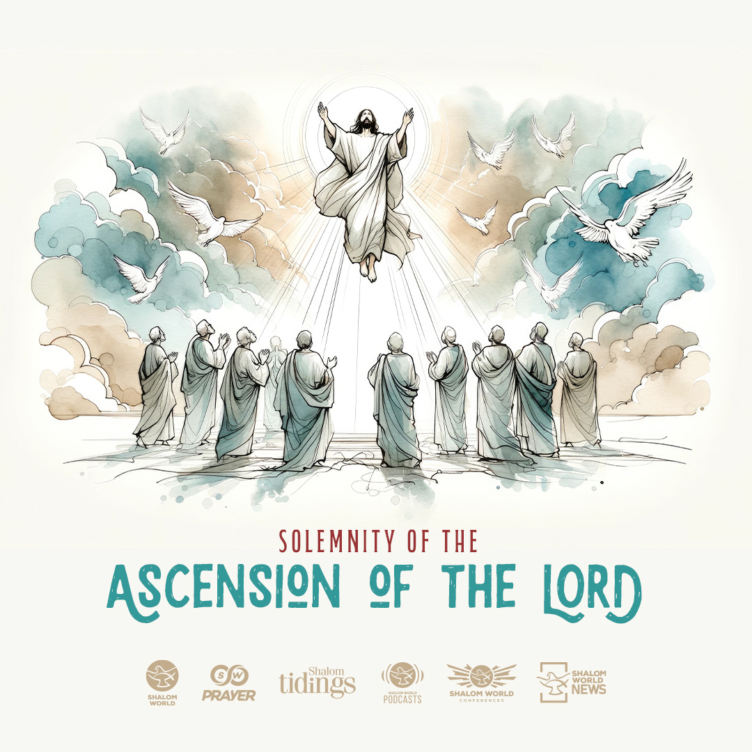 Today, we commemorate the Solemnity of the Ascension of the Lord; Christ Jesus soared to the heavens, leaving us with hope and a divine promise. Let's celebrate the Ascension of the Lord together, embracing the journey ahead with faith and joy! #Ascension #jesus #shalomworld