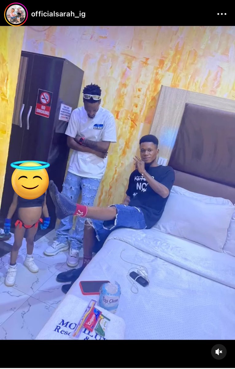 These should be the mad father and his friends, especially in that hotel. I no wan exaggerate but hanging out with a 4/5 year old kid in a hotel room is all shades of WRONG.