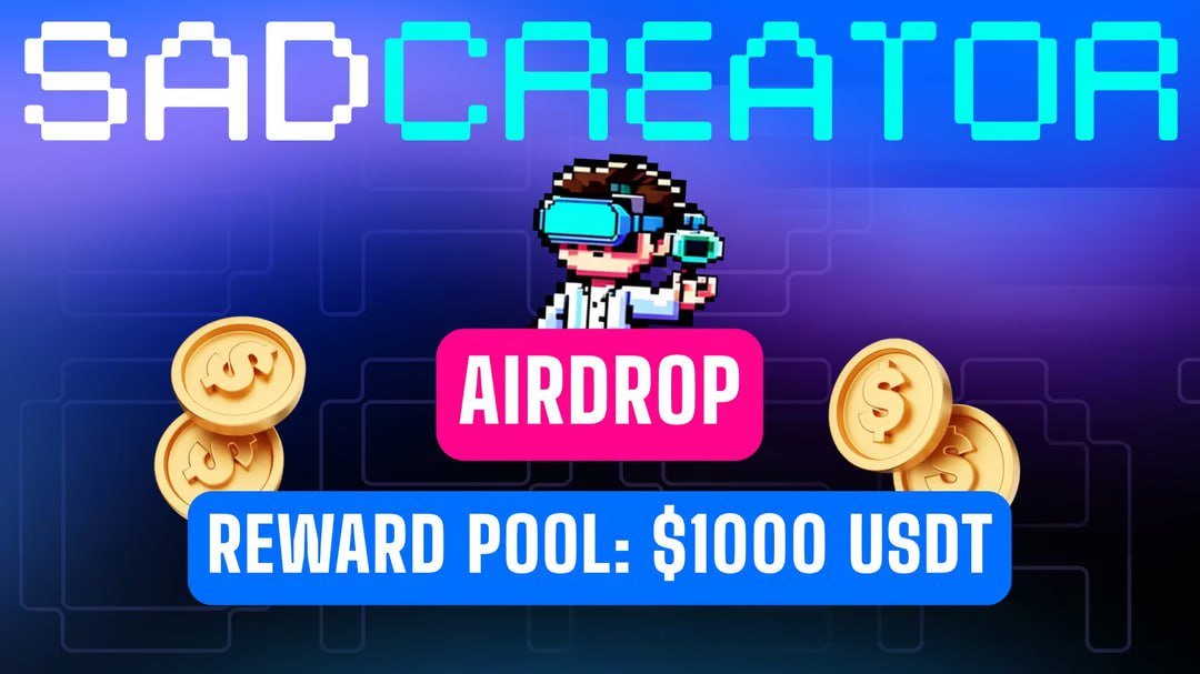 New #airdrop: SADCreator (50 winners each got 20 USDT) Reward: 1,000 USDT News: TadPoles Distribution date: May 31th 🔗Airdrop Link: gleam.io/sD31J/sadcreat… 50 random participants each received a reward of 20 USDT