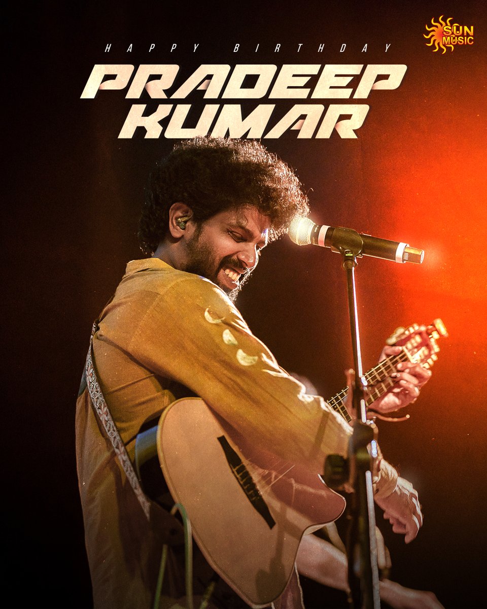 Wishing you a fantastic birthday, @pradeep_1123 ! Keep melting hearts with your voice!🎤❤️

#SunMusic #HitSongs #Kollywood #Tamil #Songs #Music #NonStopHit #PradeepKumar #HBDPradeepKumar #HappyBirthdayPradeepKumar