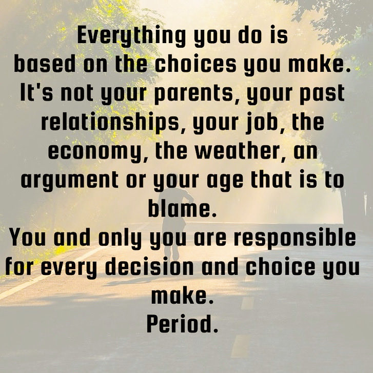 #responsibility #accountability #discipline #choice #choices #choosehappiness #discipline #selfmastery #selfawareness #mindset #lifestyle #life #motivation #inspiration #dothework #takeaction @healthfitness3687