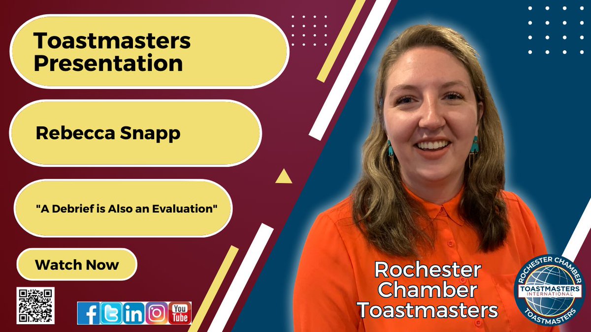 A Saturday Salute to self-assessment & why “A Debrief is Also an Evaluation' - Watch here youtu.be/yJUCTFj_830 #toastmasters #rochmn  #rochestermn# rochester_mn #publicspeaking #leadership #neighborshare #neighborstory #evaluation #debrief