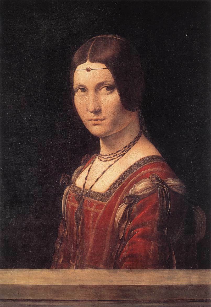 Portrait of an Unknown Woman (La Belle Ferroniere) wikiart.org/en/leonardo-da…
