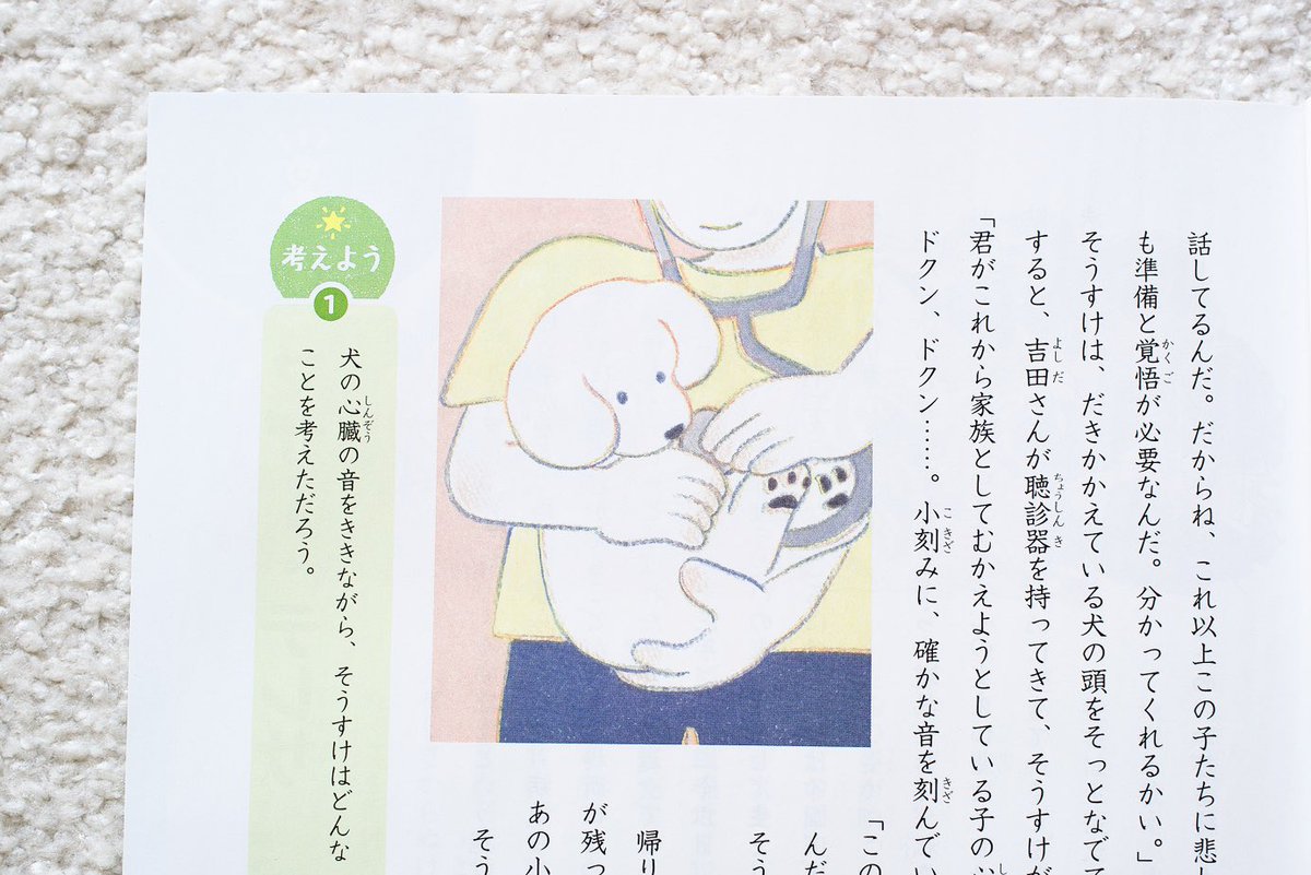 令和6年度版小学校道徳教科書「みんなの道徳」(Gakken) 6年生「捨てられたペットたち」挿絵を描きました🐶🐱 小学6年生の男の子が誕生日祝いに犬を飼うことをリクエストしたことがきっかけで、譲渡会や殺処分について知ることになり、命の大切さについて考える内容です📖gakkokyoiku.gakken.co.jp/r6text_doutoku/