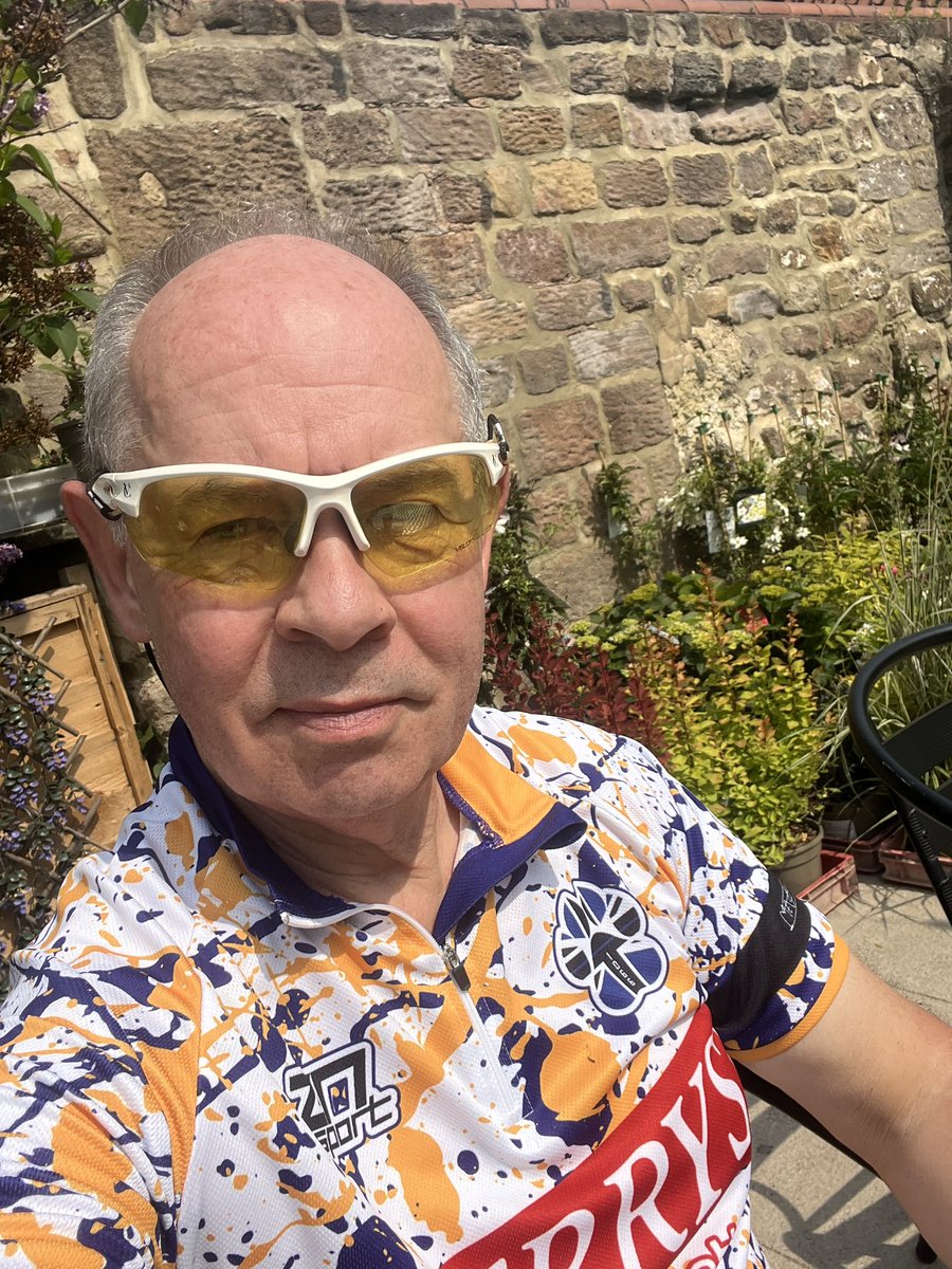 Getting into training for the 106.6 mile #TourDeAky on July 2nd in memory of Mick Atkinson a @NYorksPolice officer, collar number 1066, who took his own life. I'm wearing last years jersey here.. This year's again features the wonderful @andysmanclubuk #SuicidePrevention