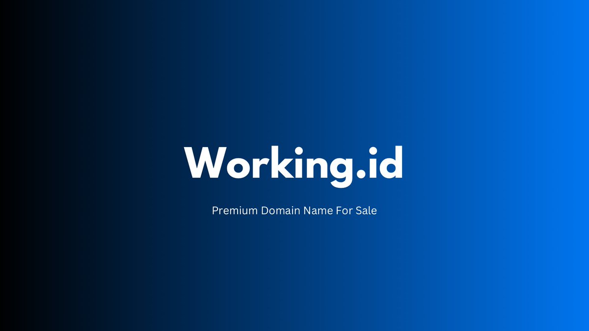 🚀 Hot Deal Alert! 🚀 

Grab the ultimate domain for your business

Working.id - NOW for only $500 😱

Limited time offer! 

💥 Don’t miss out: #DomainForSale #Working #id #domains #domainsforsale #domainnameforsale