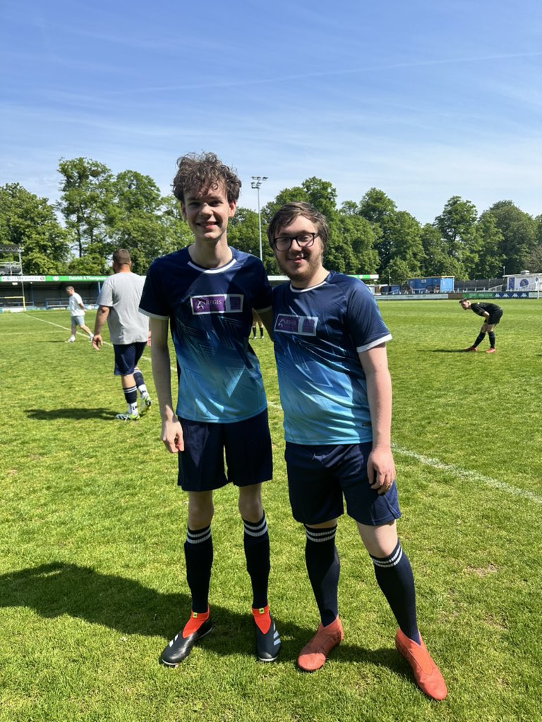 Some of our media team take the field in today’s charity match 👏 @856Foundation #upthelynn💛💙