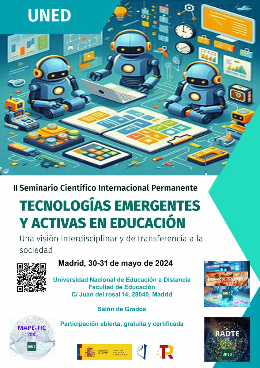 II Seminario Internacional Tecnologías Emergentes y Activas en Educación – Prombot blogs.uned.es/prombot/donde-…