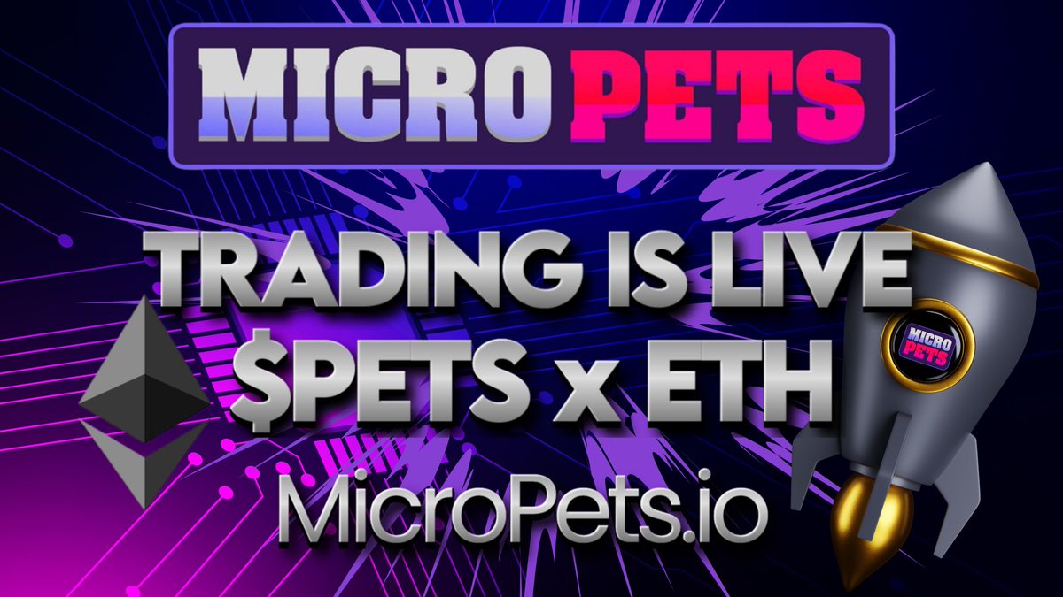 @bnb_girl1 $PETS of @MicroPets_io will not just be #10x even #1000x is possible FR!🔥📈

✅Cross-Chain BNB & ETH
✅$PETS Staking
✅Doxxed Team
✅ Awesome 2D NFT's
✅Solid Community

Launch of $PETS in $ETH chain was successful it's now up for trading in @Uniswap  #MicroPets