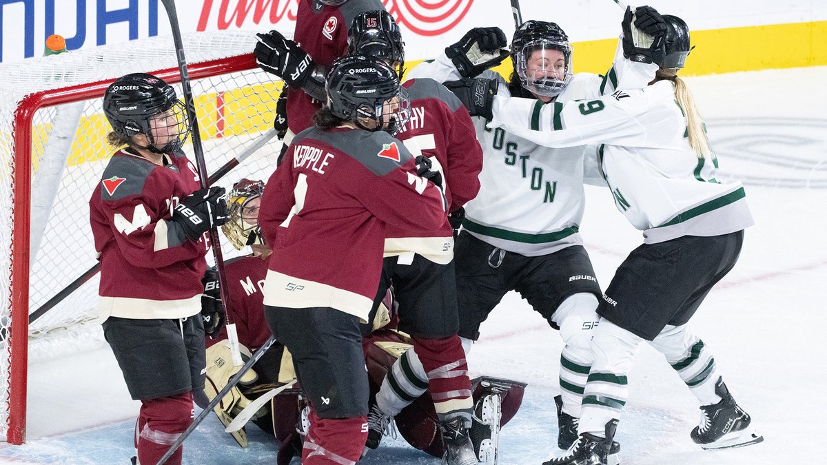 From @KenzieTSN & @cherylpounder - Recapping PWHL Boston's marathon victory over Montreal on Saturday night, which concluded when Taylor Wenczkowski scored her first career PWHL goal in triple overtime, giving Boston a 2-0 lead in the series: tsn.ca/video/~2879557