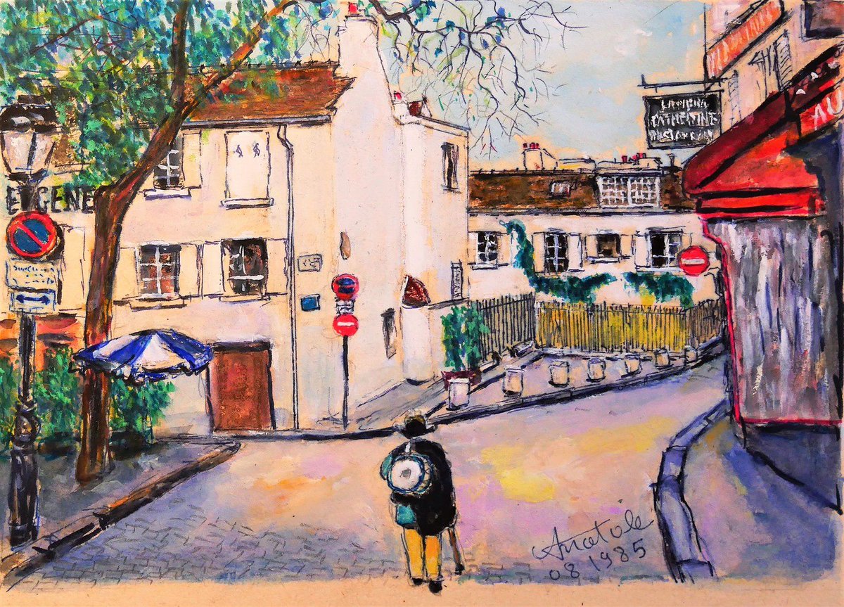 Anatole, peintre et garde champêtre de Montmartre. France Painting