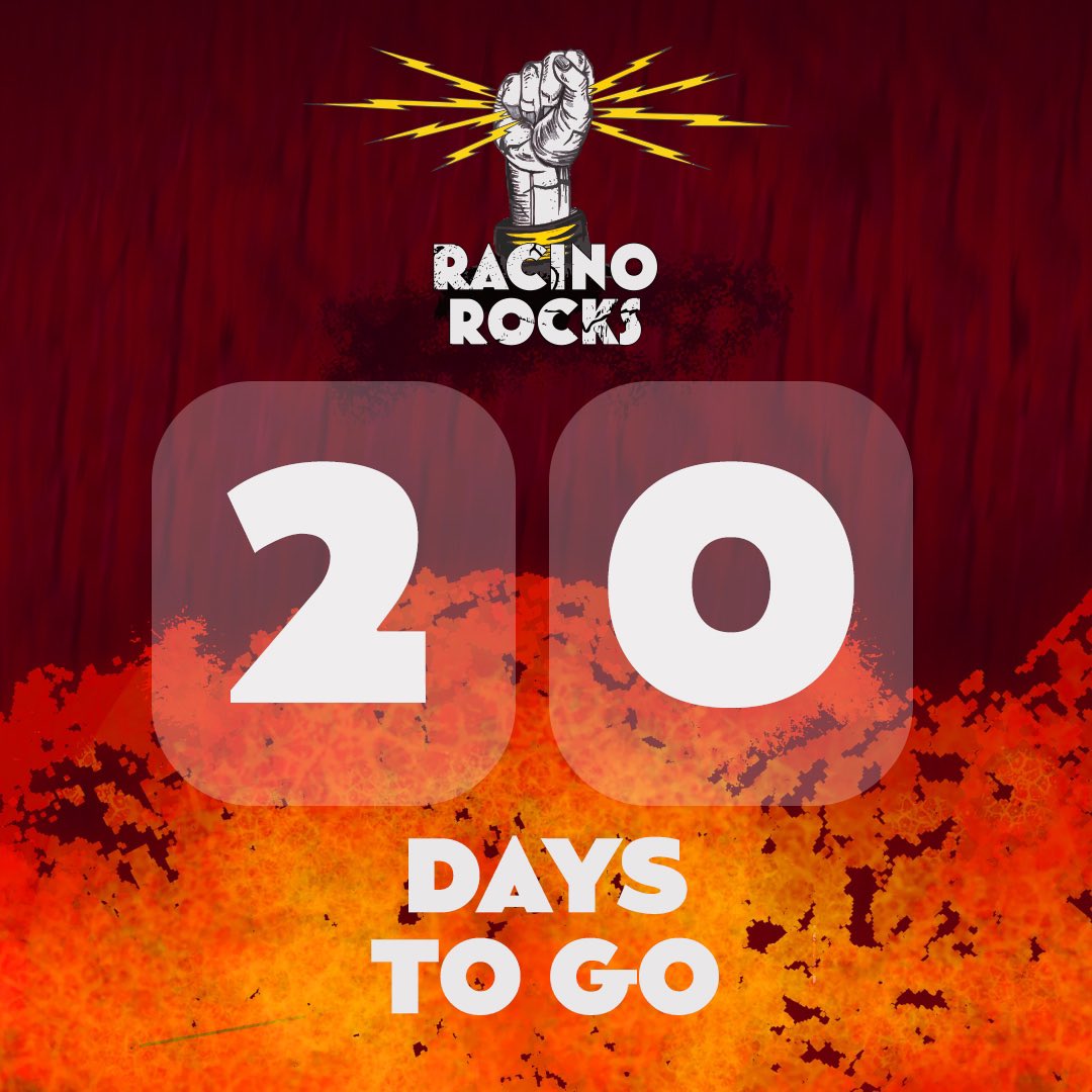 20 DAYS TO GO 
🤘Racino Rocks🤘
➡️1. Juni 2024
➡️Ebreichsdorf (bei Wien)
✅Sichere dir jetzt deine Tickets unter: ticketmaster.at/artist/racino-…
 
#racinomusicsummer #racinorocks2024 #festivalcountdown #metallica #5fingerdeathpunch #unpeople #iceninekills