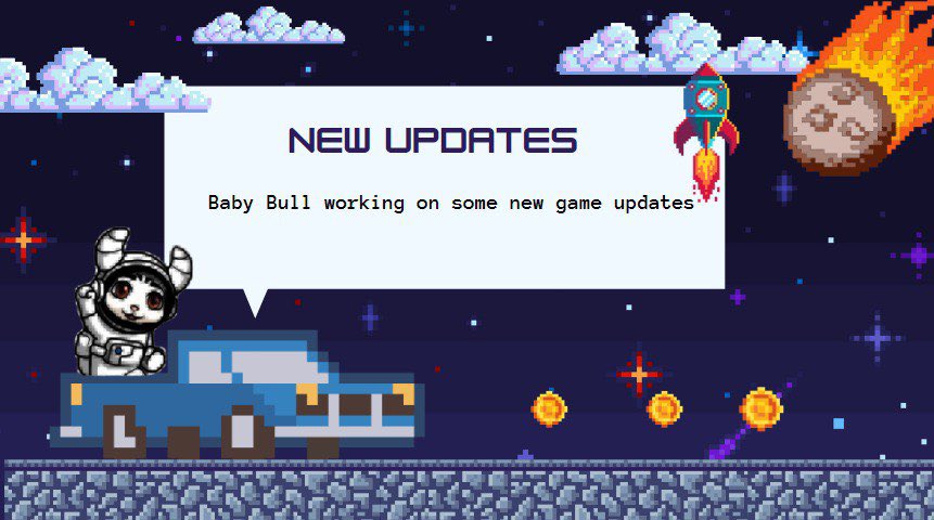 Exciting news, Baby $Bull fans! 📣🚀
We're thrilled to announce that the team is hard at work on new game app updates. ☄️💣 Get ready to level up your gaming experience! 🤩
And guess what? Progress is being made daily so stay tuned! 

💸

🕹️Link to the game:…