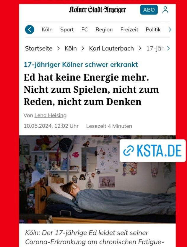 NichtGenesen's tweet photo. Tragödien mitten in Deutschland❗
#nichtgenesen
#MEAwarenessDay
#GlobalVoiceForME
#goblueformecfs
#teachMETreatMECFS
#MillionsMissing https://t.co/nVCb7YTbcp