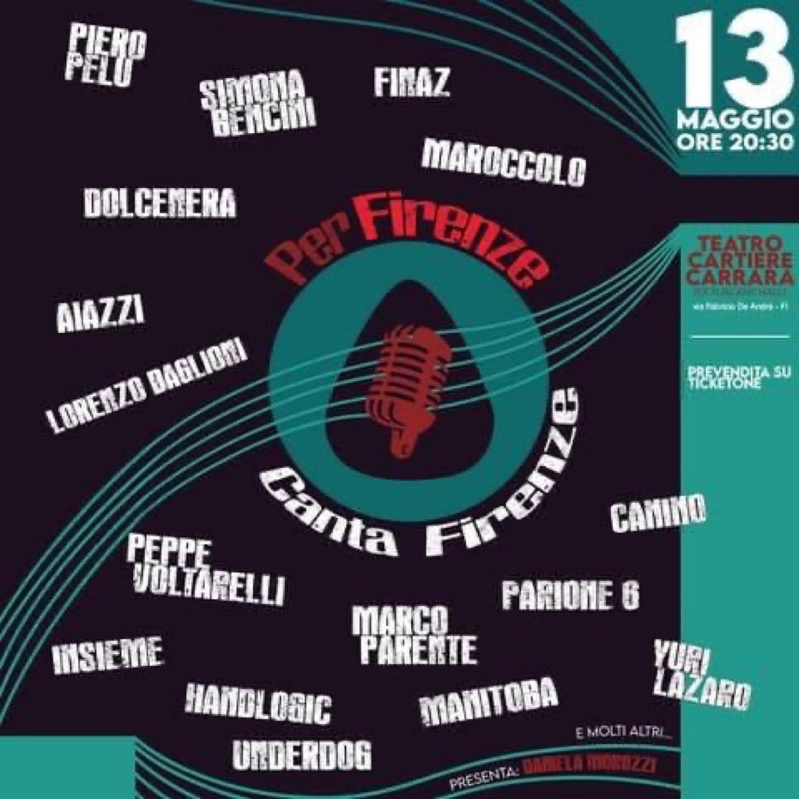 Domani a Firenze tanti amici in una serata unica di solidarietà… con tante sorprese ♥️ #perfirenzecantafirenze #teatrocantierecarrara  #13maggio