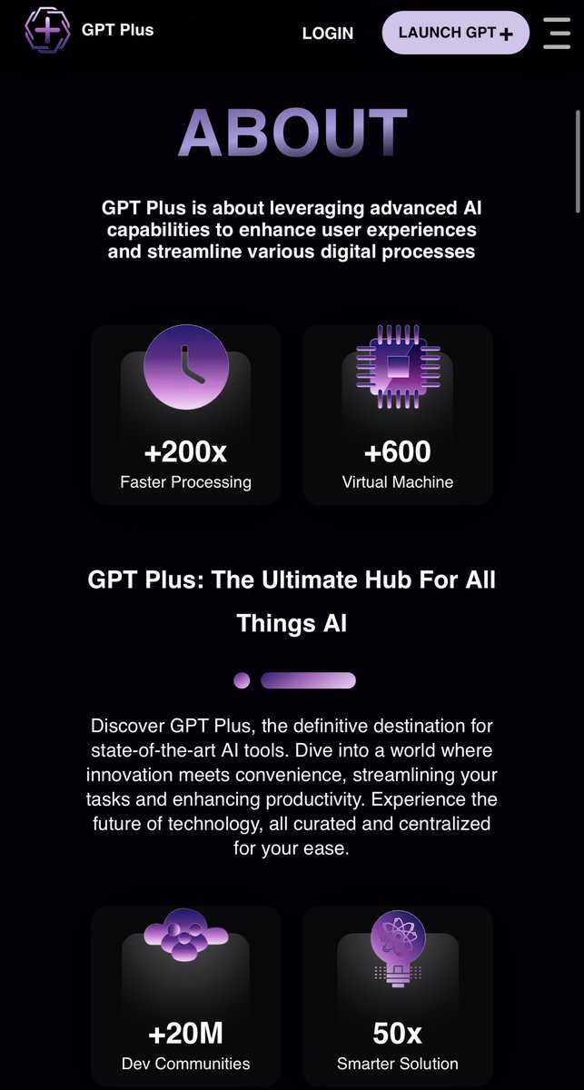 Aped to  #GPTPLUS 
It’s not a random shitcoin but a solid project with hard working team. 
430k mcap only 🥰 
Mid-Long term for me. 

The primary objective of GPT Plus is to fuse #AI's predictive and analytical capabilities with the immutable nature of blockchain.
@GPTPlusAI