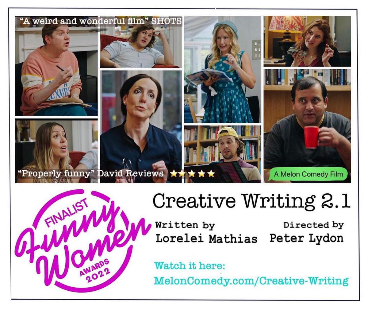 So excited to attend the screening of @comedycrowdtv winning and @funnywomen runner up ‘Creative Writing 2.1’, selected for the #BrightonFringe! I play a very stern tutor alongside my sister @LoreleiMathias who also penned the film. 🎬Screening May 18th 13:30 @LEMONCOMEDY