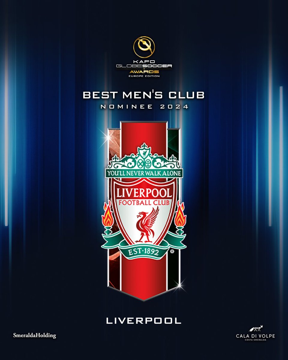 Can Liverpool reign supreme and clinch the KAFD #GlobeSoccer European Award for BEST MEN'S CLUB? 🏆 

Make your voice heard — VOTE NOW!⁠ vote.globesoccer.com/vote/euro-best…

@LFC #KAFD #HotelCaladiVolpe #SmeraldaHolding